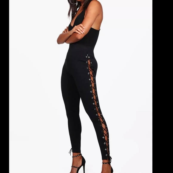 Naked wardrobe black tight with tie up - Picture 3 of 5